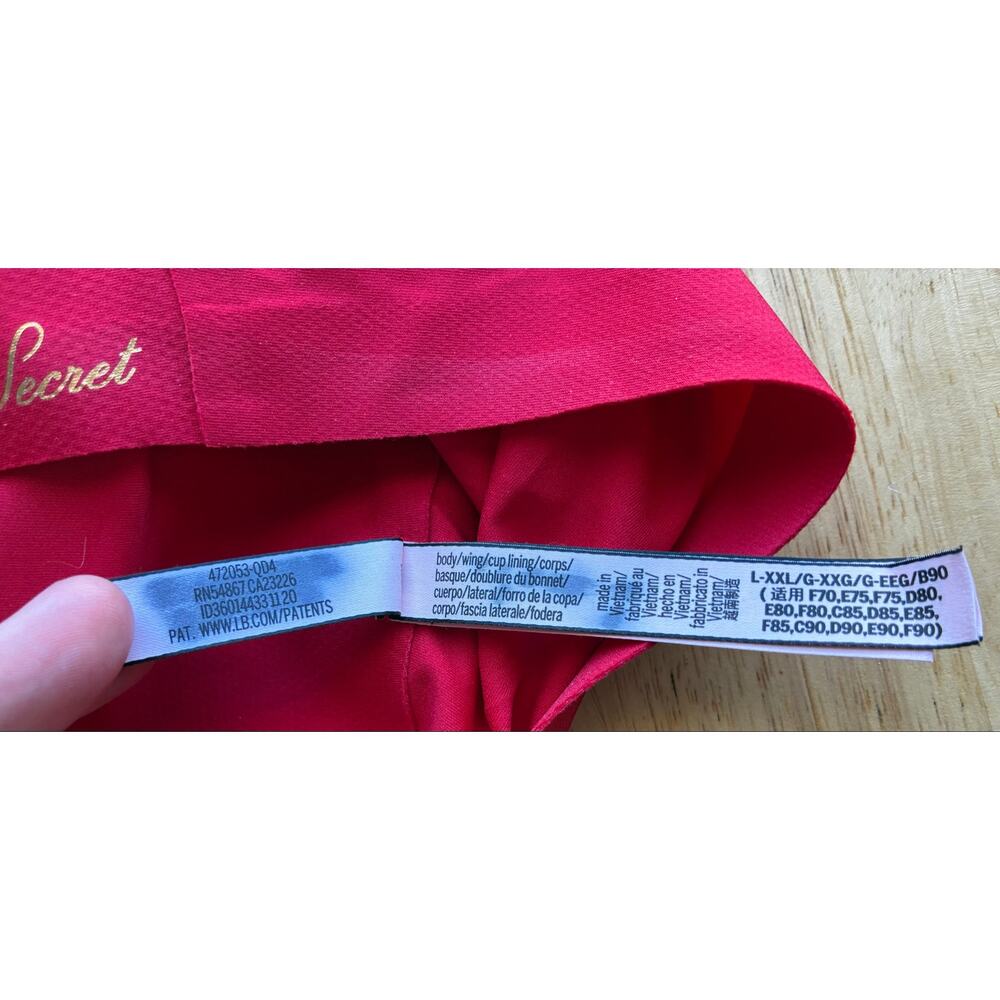 Victoria's Secret Red Wireless Lounge Bralette L-XXL Seamless Comfort - Picture 7 of 7